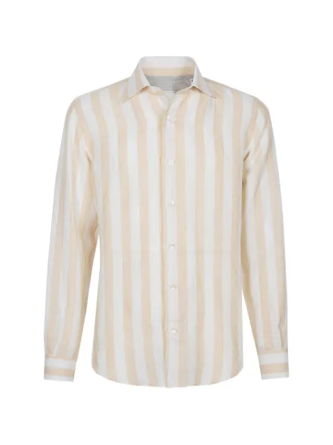 Eleventy long-sleeve striped shirt Neutrals M75CAMK01TES0M154102