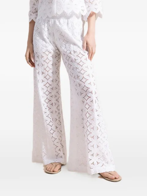 Temptation Positano Coriandolo openwork trousers White CORIANDOLOWHT