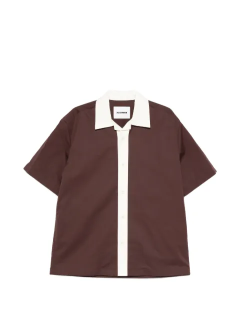 Jil Sander collared short-sleeves shirt Brown J22DL0340J45266