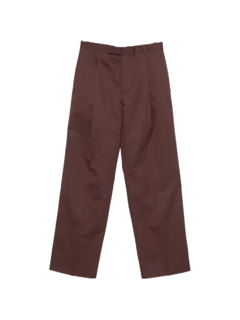 Jil Sander cotton blend poplin trousers Brown J22KA0327J45266