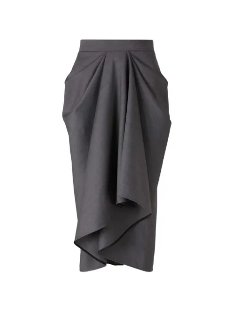 Givenchy draped midi skirt Grey BW411M168E48WOOL28MOHAIR24POLYETHYLENE