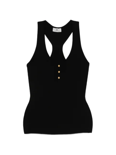 Elisabetta Franchi micro-braided knit top Black TK75B61E2