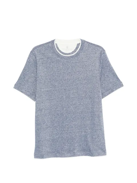 Brunello Cucinelli trimmed T-shirt Blue MW8357427CTJ27