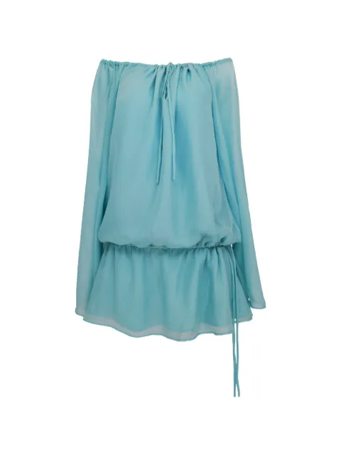 AZEEZA Elina chiffon mini dress Blue ELINAMINICHIFFONAQUAMARINE
