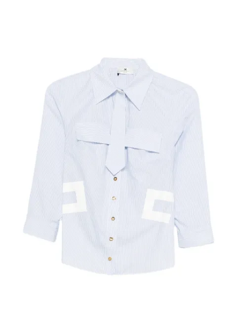 Elisabetta Franchi striped blouse White CA13261E2