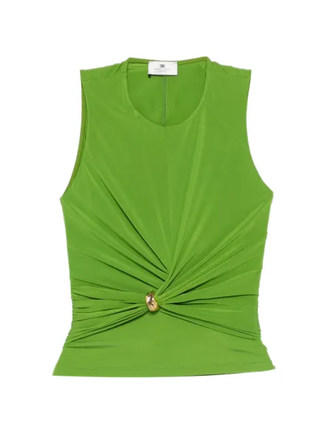 Elisabetta Franchi jersey top with jewel detail Green TO03761E2