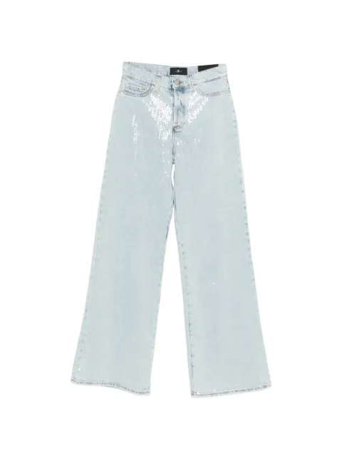 7 For All Mankind sequin straight-leg jeans Blue 7UG2PC10