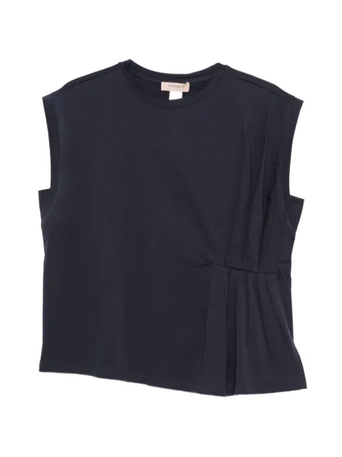 TWINSET pleated asymmetric T-shirt Blue 261TP211213172
