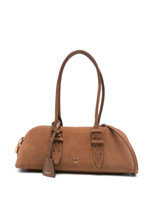 PINKO Escape Bag Horizontal large shoulder bag in suede Brown 106169A2JH