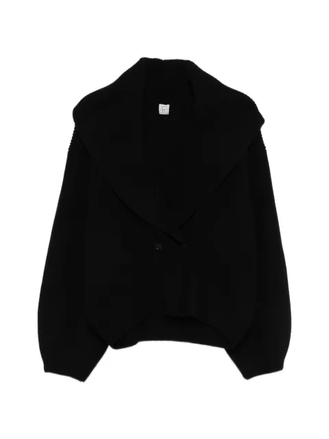 TOTEME shawl-lapels double-breasted cardigan Black 251WRT4354YA0239001