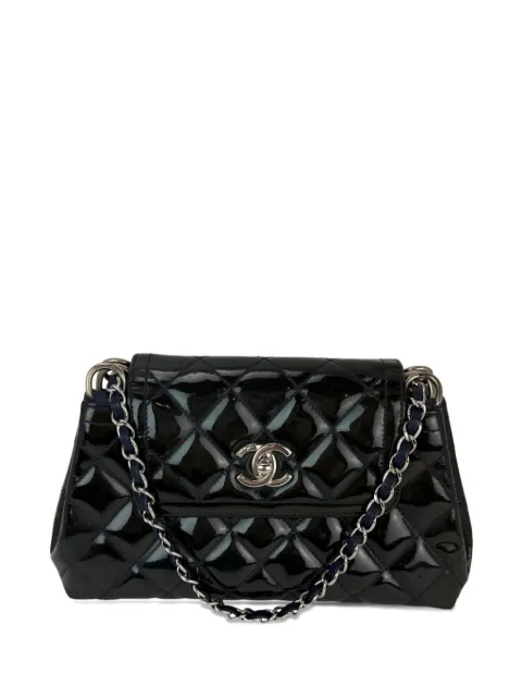CHANEL Pre-Owned Medium coco patent leather crossbody bag Blue 51088641556791