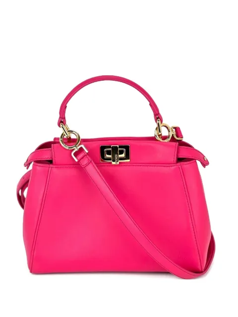 Fendi Pre-Owned mini Peekaboo leather tote bag Pink 48229077188919
