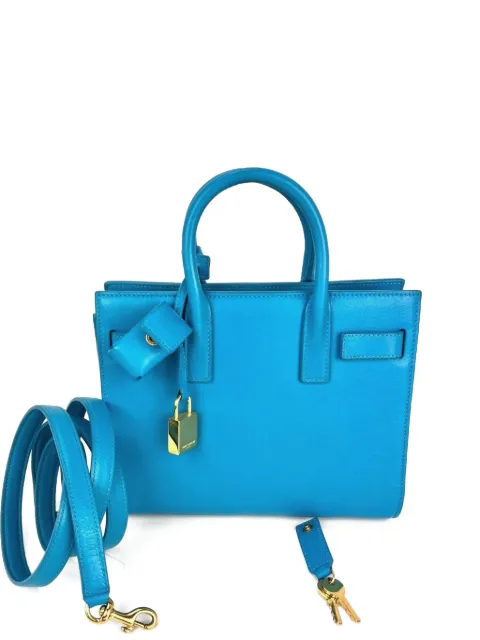 Saint Laurent Pre-Owned Sac De Jour leather tote bag Blue 50500360700215
