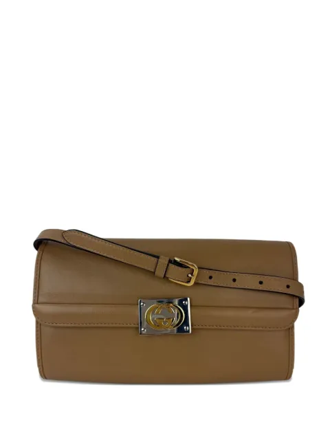 Gucci Pre-Owned G Matisse Linea interlocking leather clutch bag Brown 50967042588983