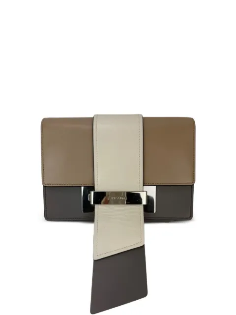 Prada Pre-Owned Cahier leather clutch Brown 51120547987767