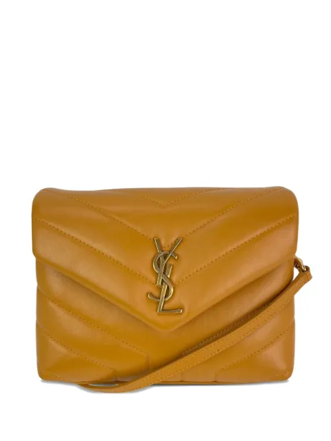 Saint Laurent Pre-Owned Toy Loulou quilted crossbody bag Brown 50257236623671