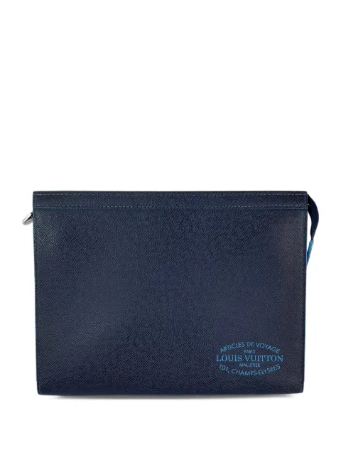 Louis Vuitton Pre-Owned MM Taiga leather pochette Blue 50446413365559