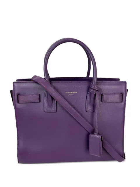 Saint Laurent Pre-Owned Sac De Jour leather top-handle tote bag Purple 51176765391159