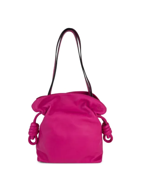 Loewe Pre-Owned nappa knot Flamenco medium shoulder bag Pink 50228358381879