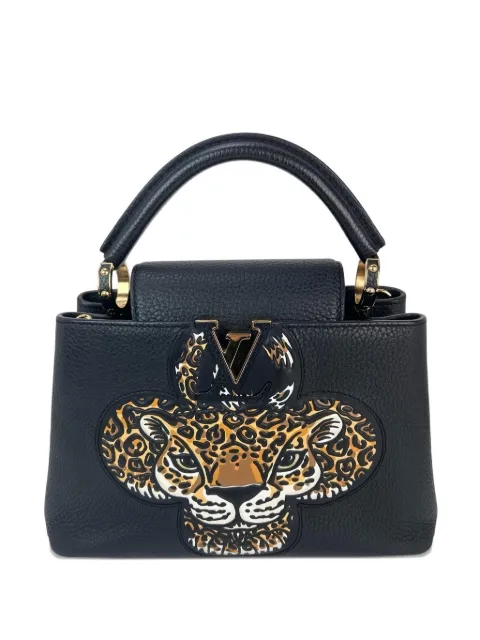 Louis Vuitton Pre-Owned BB Capucines Trapped Leopard tote bag Black 50836246528311
