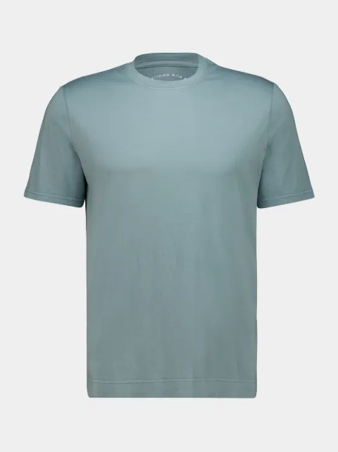 Fedeli knitted cotton T-shirt Green TUD00103