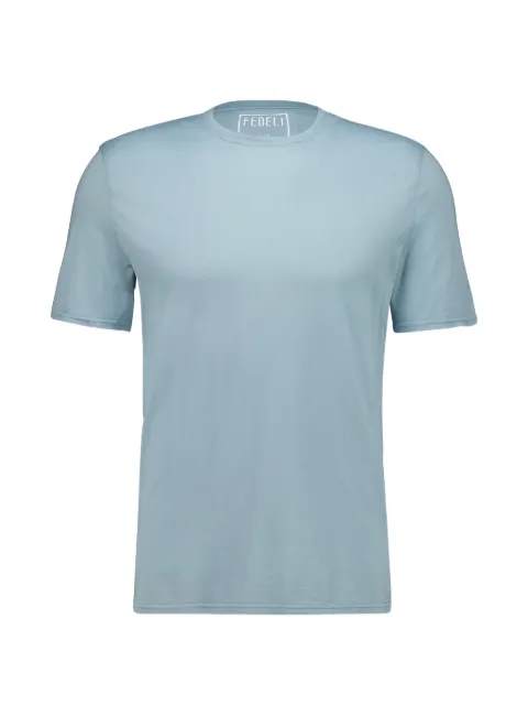 Fedeli Gary knitted cotton t-shirt Blue TUD00113