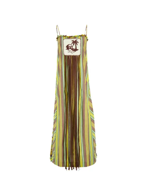 ALEMAIS Clover maxi dress Brown 7071D