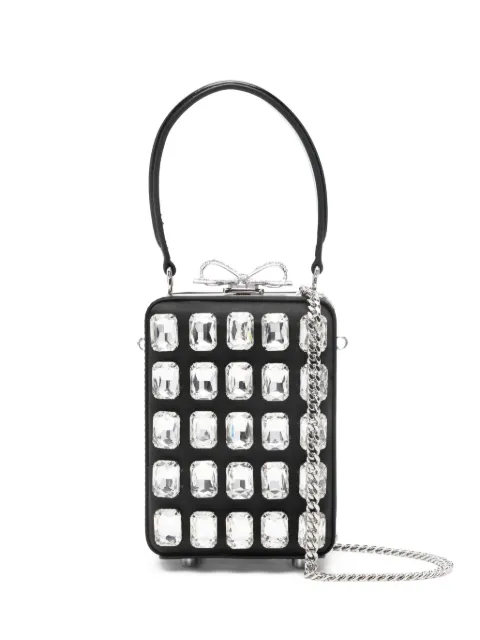 Self-Portrait micro crystal-embellished tote bag Black RS26302DB