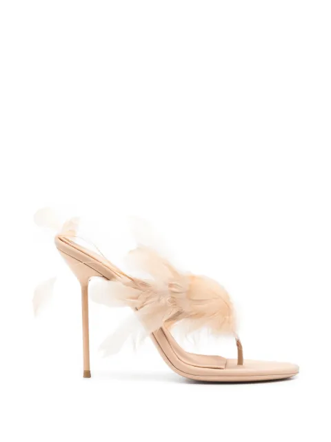 Paris Texas Lidia feather sandals Neutrals PX1821XCRPFHNY