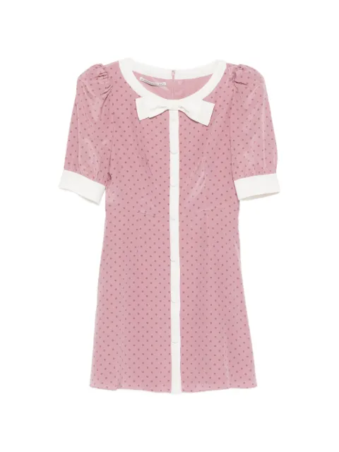 Alessandra Rich polka-dot bow-detail mini dress Pink FABX3895F46861941
