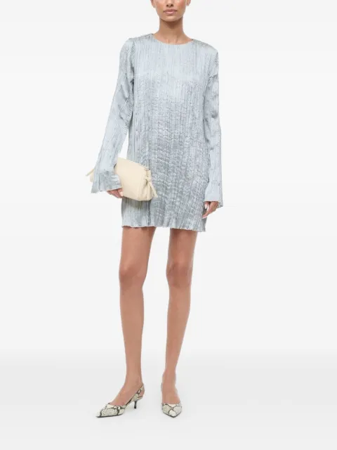 STAUD Kona textured mini dress Silver R26R2165LE