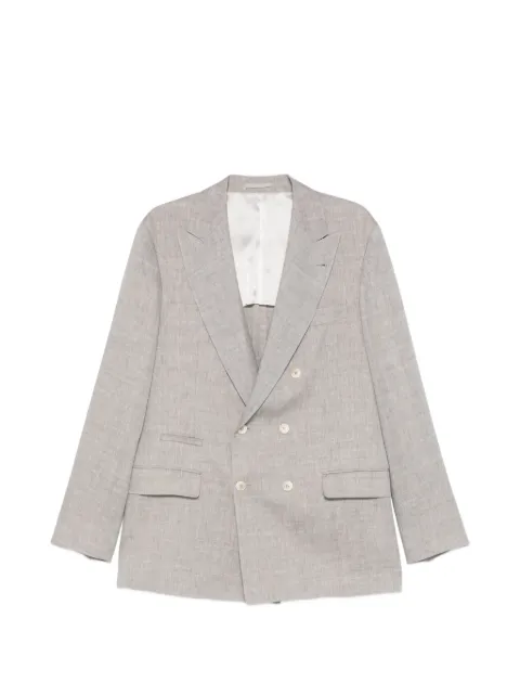 Brunello Cucinelli double-breasted blazer Grey MZ4087BPDC027