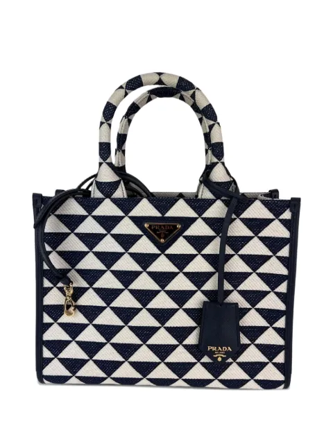 Prada Pre-Owned small Symbole top-handles tote bag White 49535056937271