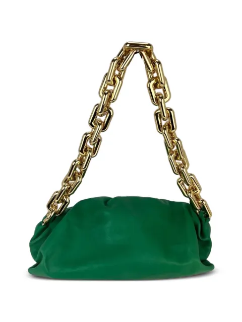 Bottega Veneta Pre-Owned chain-strap leather shoulder bag Green 49341462315319