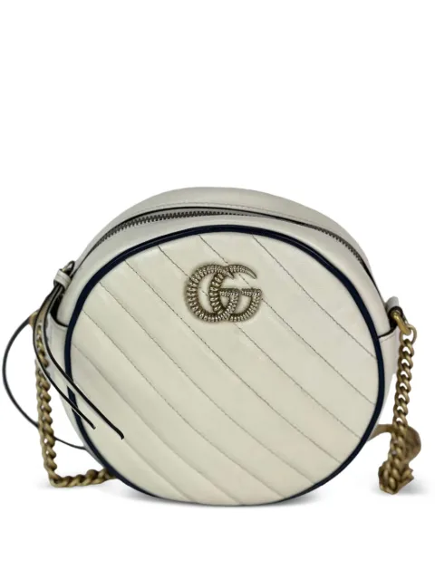 Gucci Pre-Owned GG matelassé round shoulder bag Neutrals 49341423845687