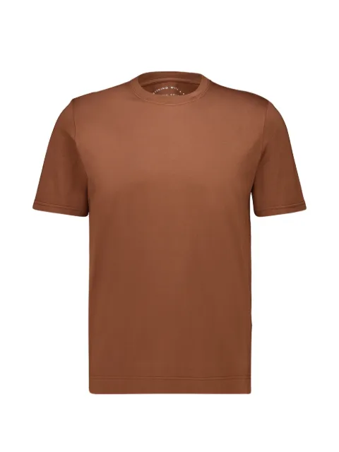 Fedeli Giza short-sleeve knitted t-shirt Brown TUD00103