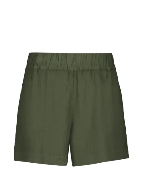 120% Lino elasticated-waist shorts Green 33ALIW29BR0F753000