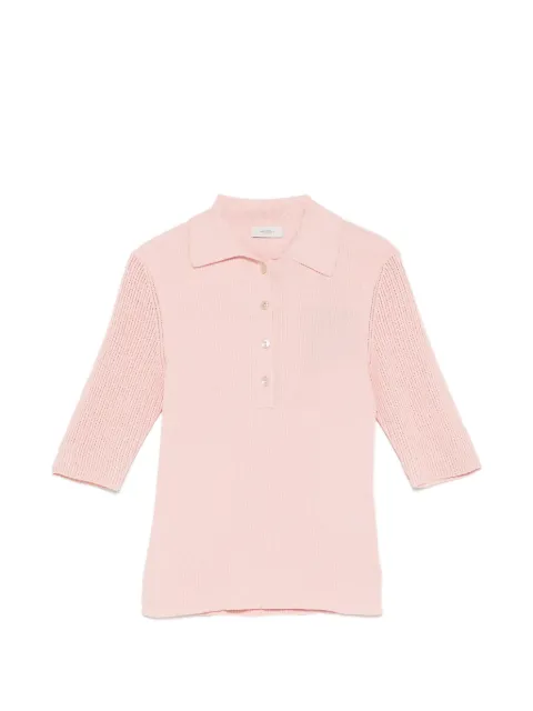 Agnona ribbed-knit polo top Pink K3110288S180P