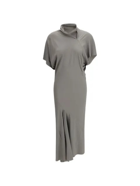 Rick Owens Seb draped midi dress Grey RP01F6543
