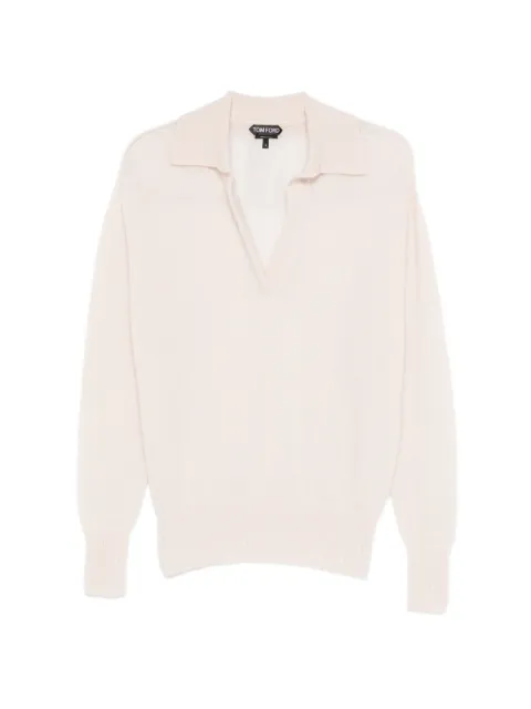TOM FORD open polo top Neutrals MAK1440YAX1029