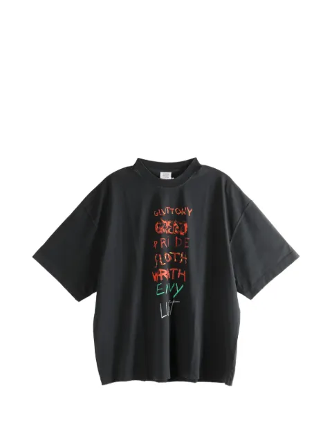 VETEMENTS print T-shirt Black ME76TR196BX