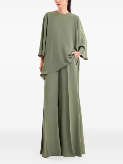 Gemy Maalouf calligraphy-print blouse Green GMCP267888TP