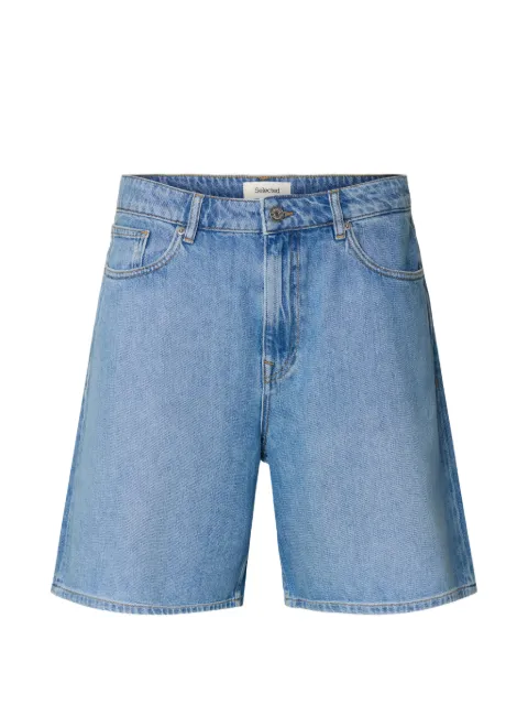 SELECTED button-fastening denim shorts Blue 16100124