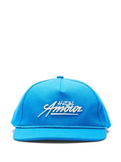 SELECTED embroidery-detail baseball cap Blue 16101105