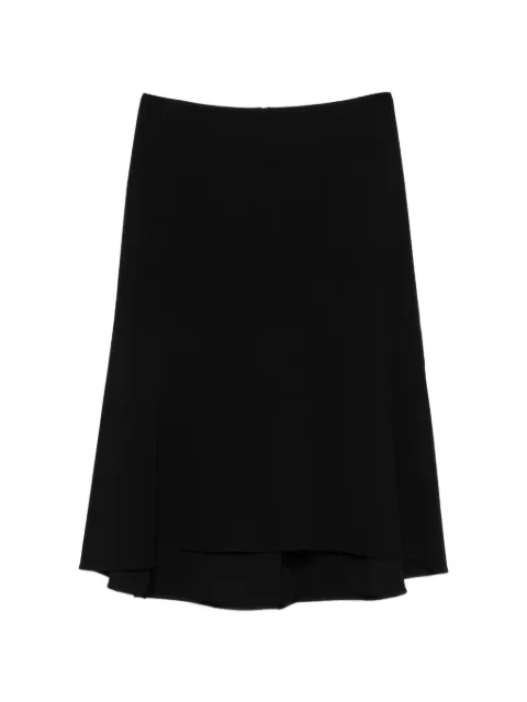 Jil Sander zip-fastening layered midi skirt Black J02MA0365J20340001