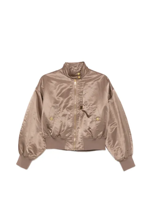 Elisabetta Franchi bomber jacket in nylon fabric Neutrals GB05D61E2