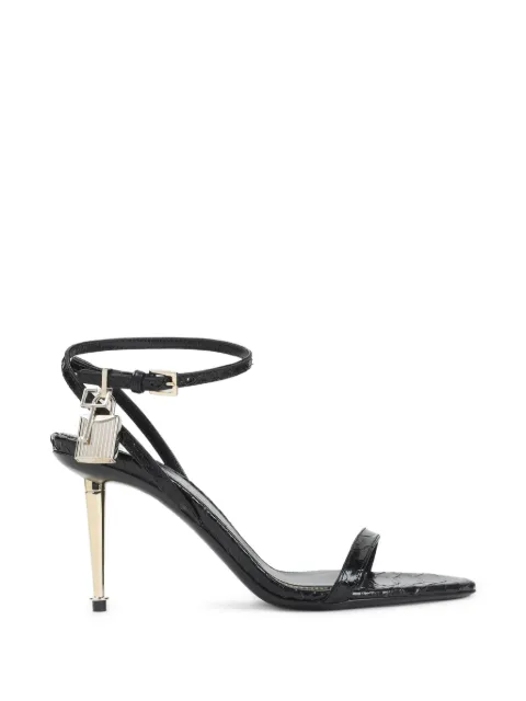 TOM FORD padlock-detail heeled sandals Black W2748LCL516P