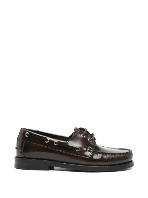 VINNY'S Bettie lace-up boat shoes Brown 20001