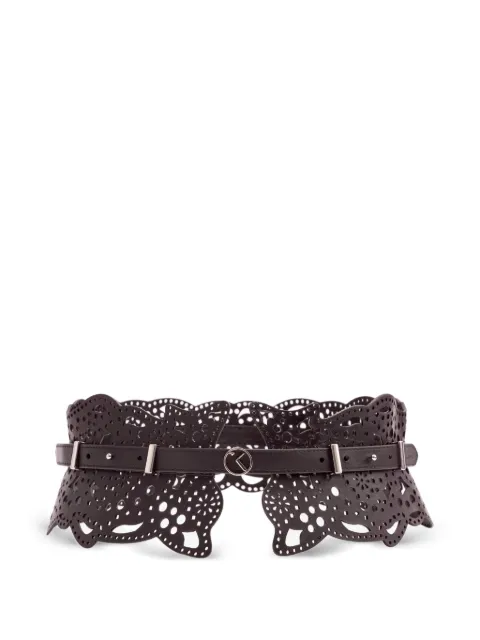Saiid Kobeisy perforated leather belt Brown RTWFW25BT02