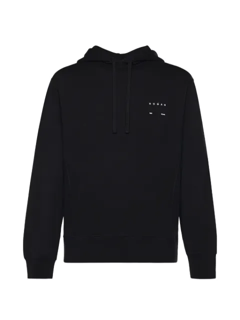 Hogan long-sleeve logo-print hoodie Black KQMB5522290ZFU